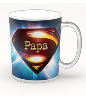 Mug papa façon super papa