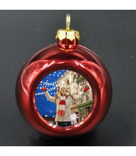 Boule de noel rouge photo