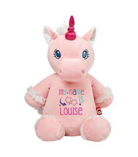 Licorne en peluche brodée