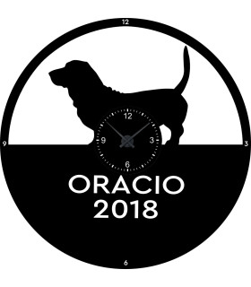 Horloge basset hound personnalisée