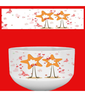 Bol amoureux façon cartoon