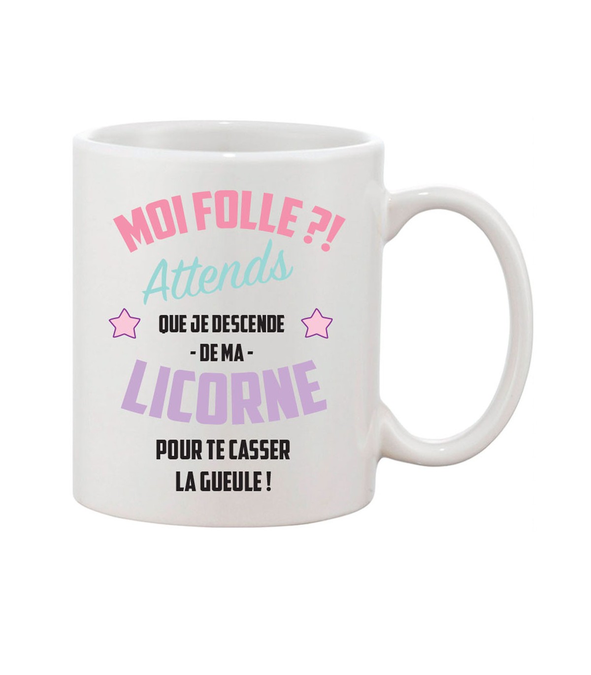 Mug Je Prends La Vie Cote Paillettes Cadeau Licorne Humour 