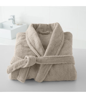 Peignoir beige brodé personnalisé