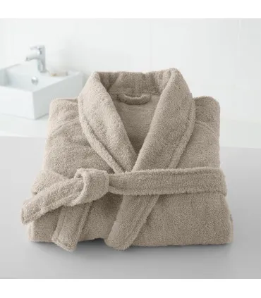 Peignoir beige brodé personnalisé