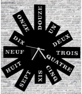 Horloge plexiglas 12 chiffres