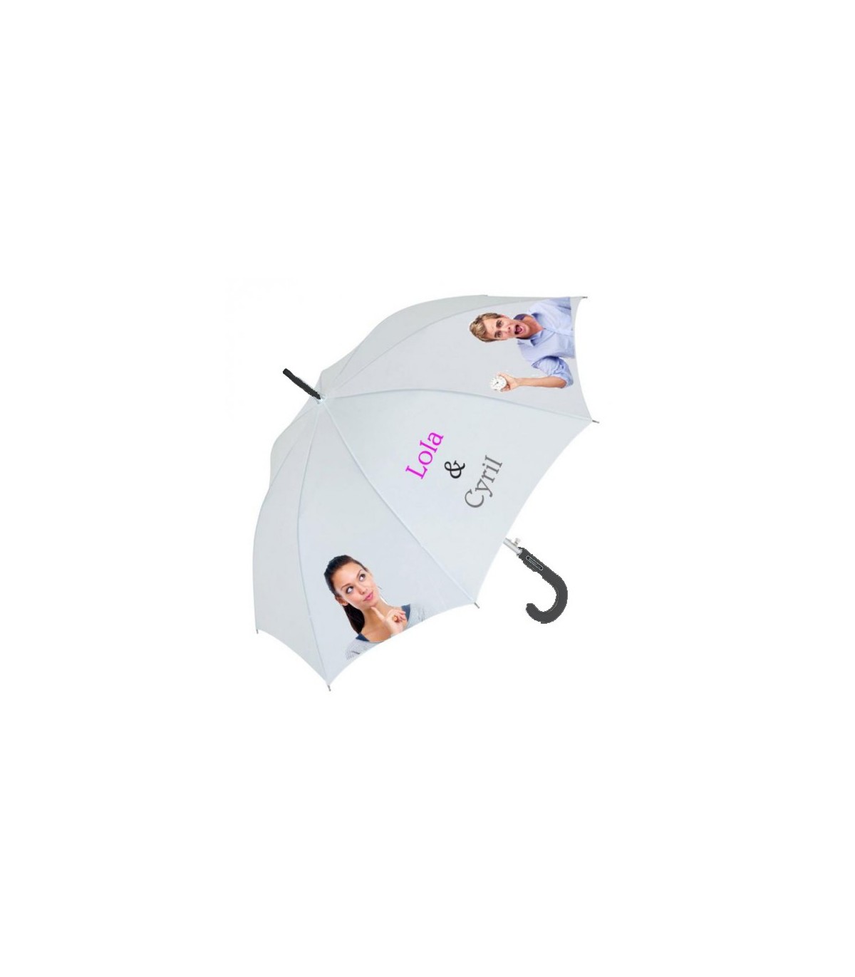 Anniversaire Parasol Mariages Accessoires Parapluies Personnalisé Personnalisé Imprimé Mr & Mrs Parapluie de mariage de mariage Parfait pour les mariés Protecteur de météo 