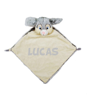 Doudou lapin brodé