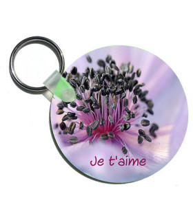 Porte clé rond en résine