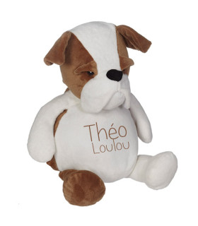 Chien boxer peluche brodée