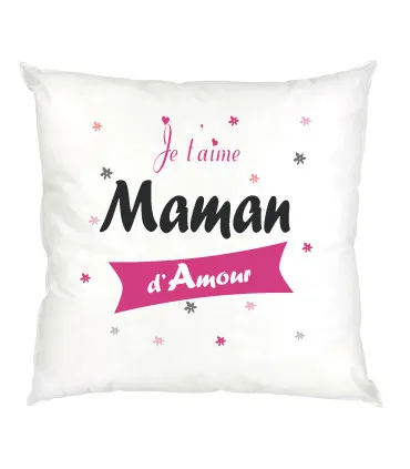 coussin maman je t'aime