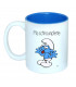 mug bleu avec photo