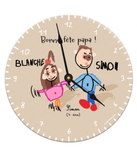 Horloge aluminium personnalisée