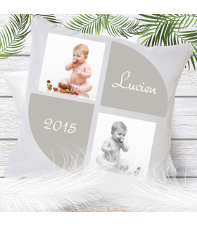 coussin personnalisé photo de bebe