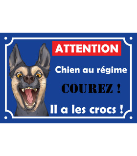 plaque metal chien