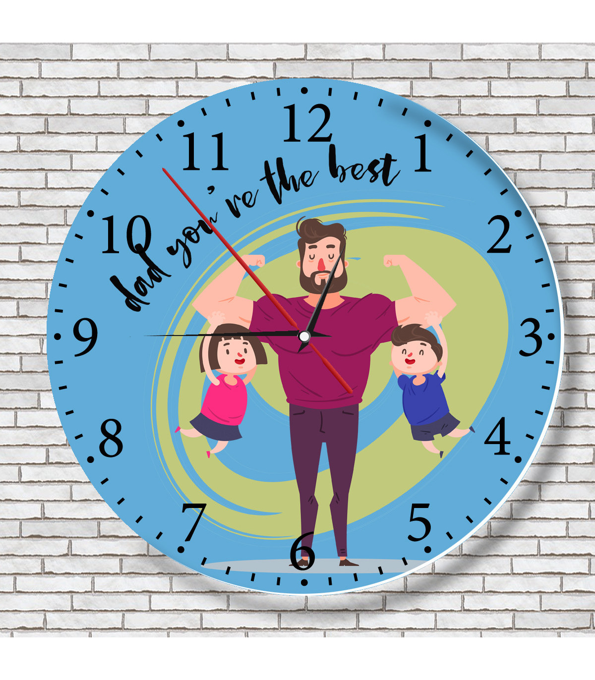 Horloge en cadeau pour papa, une horloge décorative très col