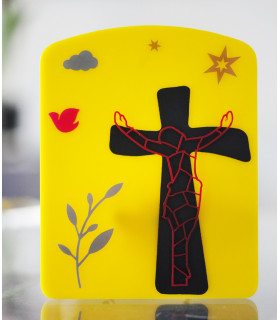 Plaque jésus sur la croix