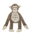 singe en peluche brodé