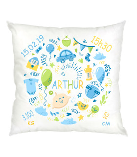coussin naissance personnalisé
