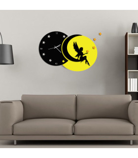 horloge design lune et fee