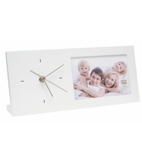 horloge bois blanche