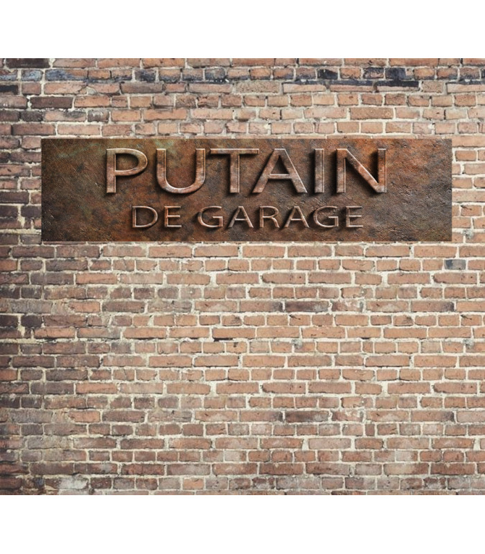 Plaque décorative drole de garage façon vintage très origina