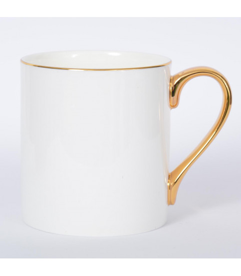 tasse mug avec anse or