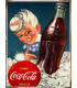 plaque metal retro coca