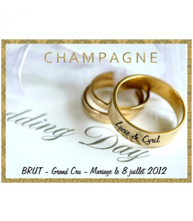 etiquette de champagne avec photo