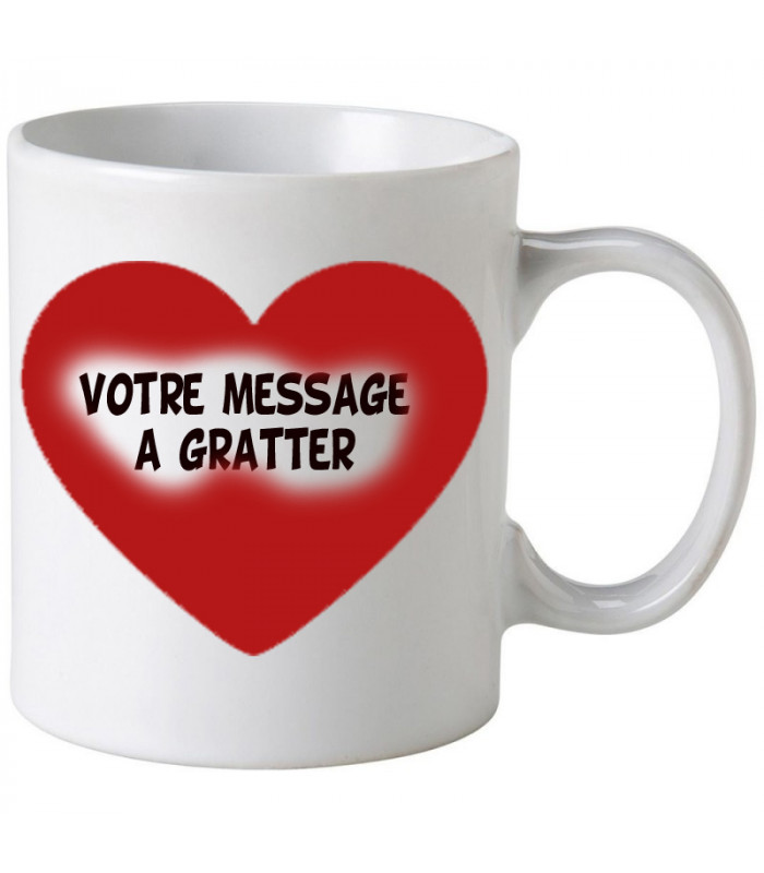 Mug à gratter avec coeur