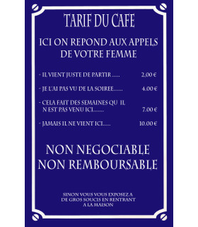 plaque rigolote pour cafe bar