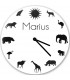 horloge animaux personnalisée