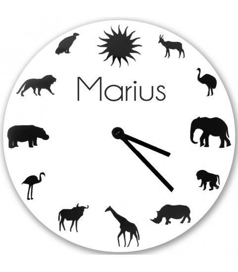 horloge animaux personnalisée