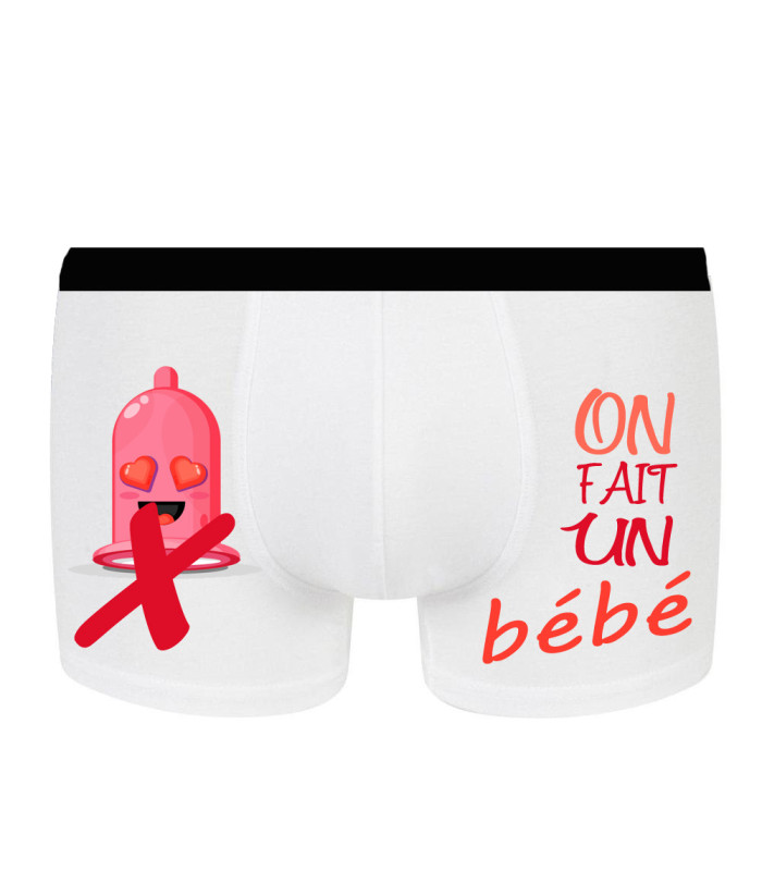 boxer Homme "On fait un bébé ?" – La demande la plus originale