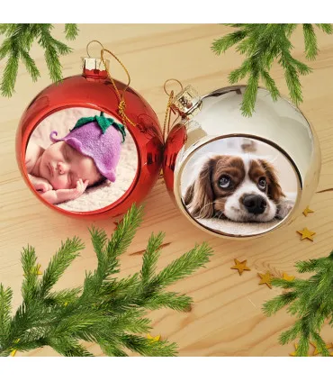 boule de noel avec photo