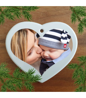 coeur ceramique pour sapin noel