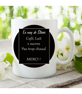 mug café à personnaliser