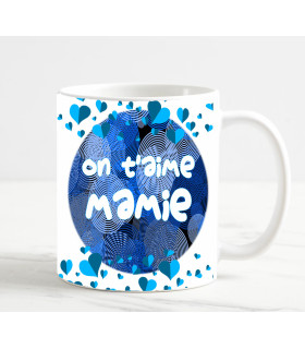 Mug tout bleu pour mamie