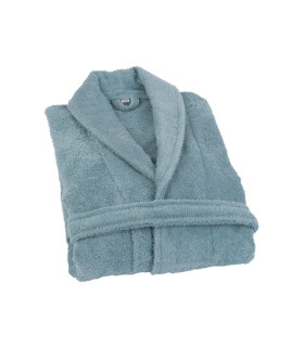 peignoir de bain bleu paon