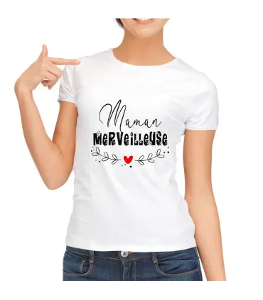 tee shirt maman merveilleuse