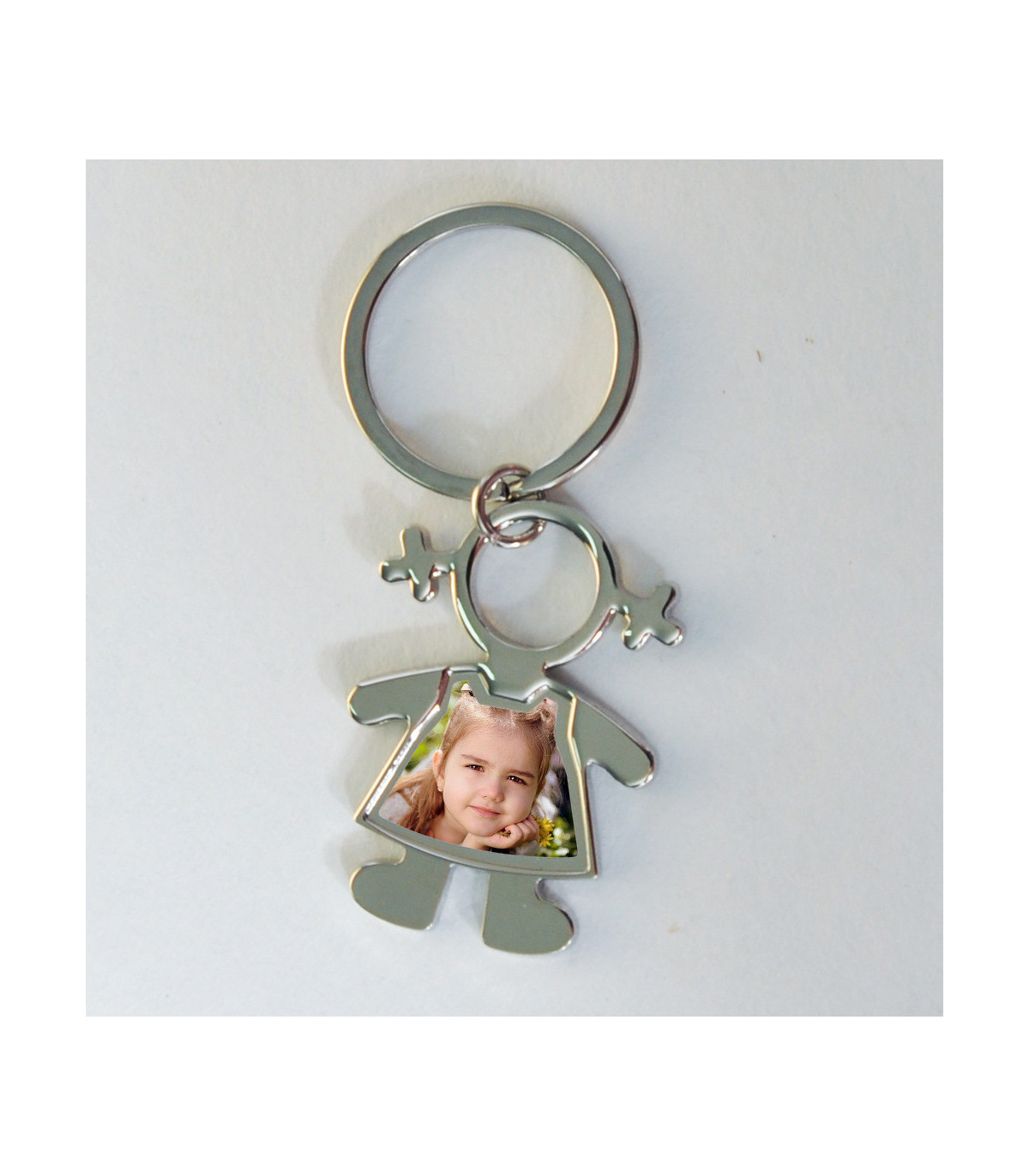 Porte-clés Artistique Figurine Féminine Plaqué Or | Design Contemporain Espagnol Kit Poket Avec Carte Postale
