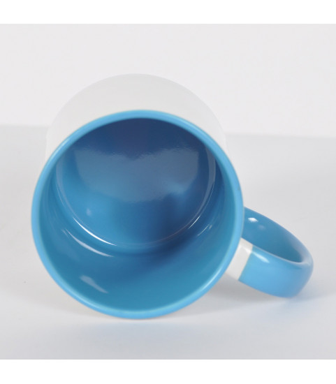 mug bleu photographe