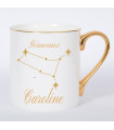 Mug Horoscope Premium – Tasse Astrologique Élégante avec Anse Dorée Courbée
