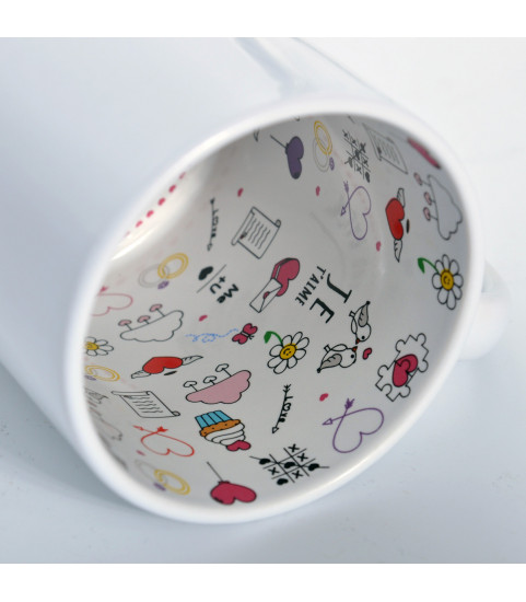 detail mug blanc amour i love you