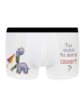 boxer homme couvert avec preservatif