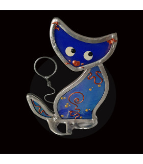 chat porte photo etain