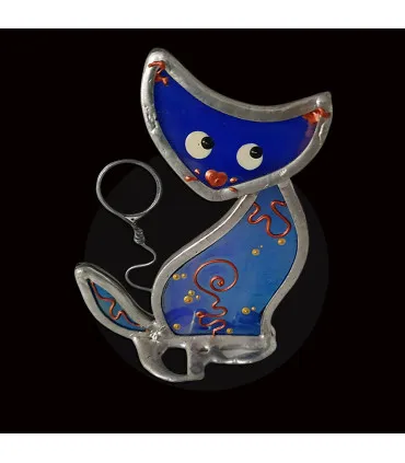 chat porte photo etain