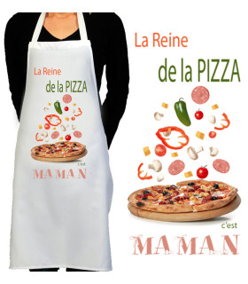 Tablier personnalisé reine de la pizza