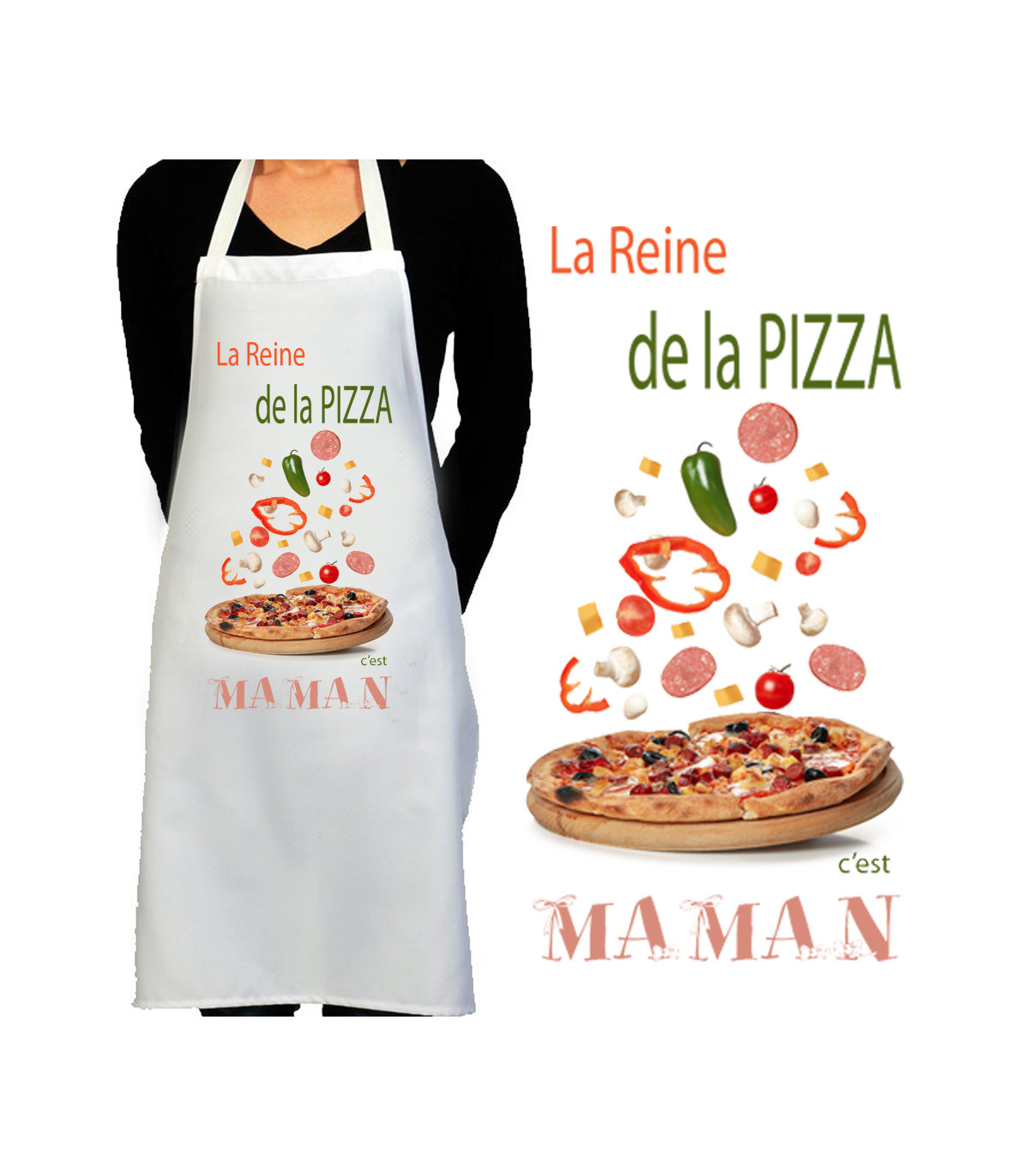 TABLIER DE CUISINE Pizza Pizzaiolo personnalisé avec prénom EUR 13