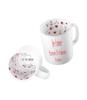Tasse Saint Valentin personnalisée