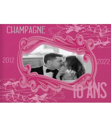 etiquette rose champagne à personnaliser